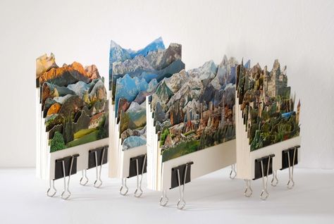 Collage 3d, Imaginary Landscapes, Sequential Art, 3d Collage, Creative Landscape, Photography Sculpture, 3d Landscape, Travel Postcard, Poetry Book