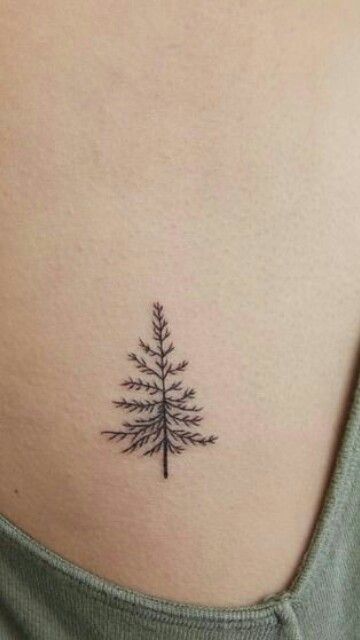 Evergreen Tattoo, Evergreen Tree Tattoo, Ribs Tattoo, Tatuagem Masculina Pequena, Tattoo Tree, Pine Tree Tattoo, Tattoo Girls, Wrist Tattoos For Women, E Tattoo