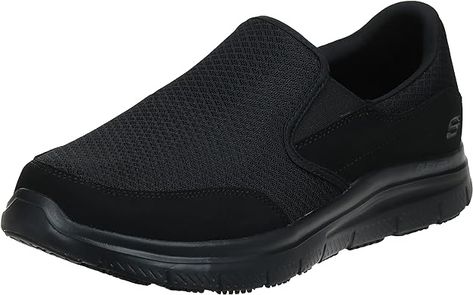 Skechers Men's Flex Advantage Sr Mcallen Food Service Shoe Mens Skechers, Trainers Shoes, Sole Shoes, Food Service, Shoes Trainers, Heel Type, Rubber Sole, Men's Shoes, Heel Height