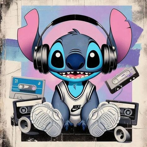 Lilo And Stitch Tattoo, Prints Ideas, Stitch Tattoo, Graffiti Characters, Stitch Cartoon, Stitch And Angel, Love Stitch, Disco Party, Disney Wallpaper