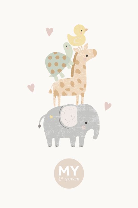 Toy Illustration, Animal Illustration Kids, Baby Birthday Photoshoot, Nursery Illustration, Baby Birthday Invitations, Gifts For Babies, Animals Illustration, Drawing Lessons For Kids, Kids Logo Design