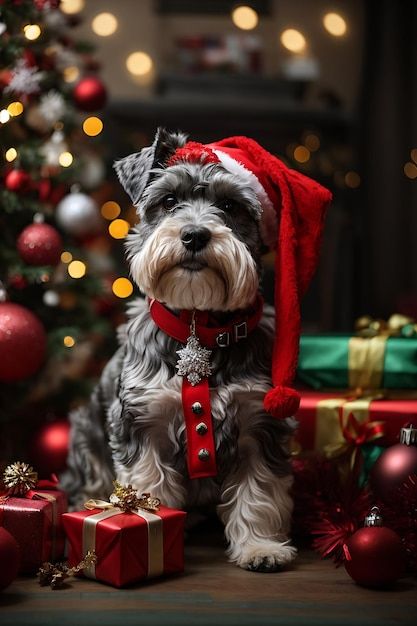 Schnauzer Christmas Pictures, Schnauzer Christmas, Christmas Image, Cute Christmas Outfits, Merry Christmas Pictures, Schnauzer Dog, Schnauzer Dogs, Pet Fashion, Christmas Images