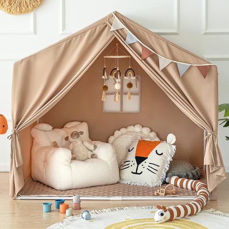 Large Playhouse, Play Cottage, Khaki Bedding, Playhouse Indoor, Playhouse Tent, Playhouse Kids, Girls Playhouse, Kids Tent, Boys Play