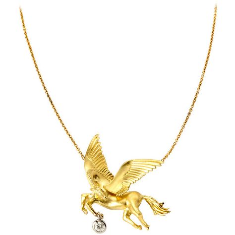 Pre-owned Diamond Gold Pegasus Necklace (€3.540) ❤ liked on Polyvore featuring jewelry, necklaces, necklace enhancers, gold diamond necklace, 18k yellow gold necklace, diamond necklaces, diamond chain necklace and 18 karat gold necklace Pegasus Necklace, Yellow Gold Heart Necklace, Heart Shaped Diamond Necklace, Diamond Chain Necklace, Rings Luxury, Equestrian Fashion, Heart Necklace Diamond, 18k Gold Necklace, Heart Shaped Necklace