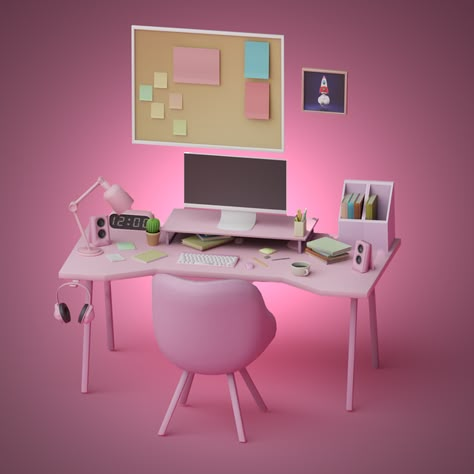 Chick Pink Workspace Set | Patreon Pink Workspace, Sims 4 Cheats, Mod Furniture, Sims 4 Bedroom, Pink Furniture, Pink Desk, Free Sims 4, Pile Of Books, Sims 4 Cc Folder