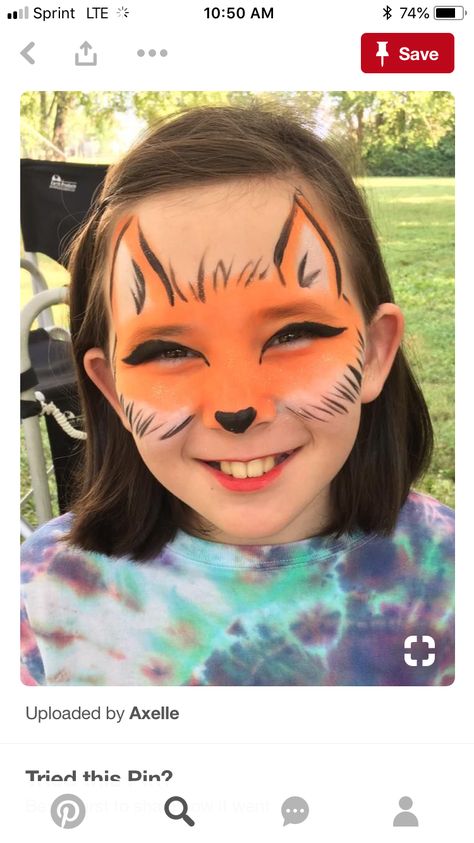 Fox Face Paint Halloween, Face Painting Animals Easy, Fast Easy Face Paint Designs, Fox Face Paint Easy, Kids Face Painting Ideas Easy, Animal Face Paint Ideas For Kids, Kids Halloween Face Painting Ideas, Face Paint Kids Easy, Girls Face Painting Ideas