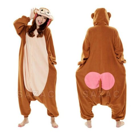 The weekend is here which means it's time to start monkeying around in our new Japanese Monkey Kigurumi!  http://kigurumi-shop.com/japanese-monkey-kigurumi.aspx  =^^= Animal Onesie Costumes, Monkey Onesie, Monkey Pajamas, Animal Pajamas Onesies, Japanese Monkey, Monkey Costume, Adult Onesie Pajamas Kigurumi.com, Cute Onesies, Tulum