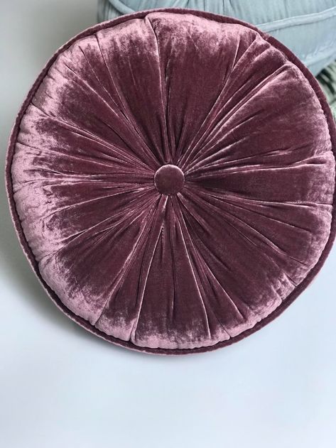 Purple Luxury Velvet Round Pillow Silk Velvet Round Pillow - Etsy UK Round Velvet Pillow, Dark Purple Room Decor, Purple Cushion, Dark Cottage Core, Purple Pillow, Purple Cushions, Purple Throw Pillows, Crystal Room, Luxury Decoration