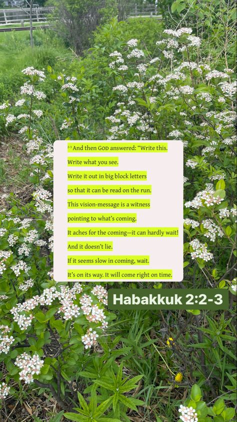 Habakkuk 2:3, Habbakuk 2:2-3, Habakkuk 2, Bible Quotes Wallpaper, Prayer Board, 2024 Vision, Block Lettering, Bible Scriptures, God Is Good