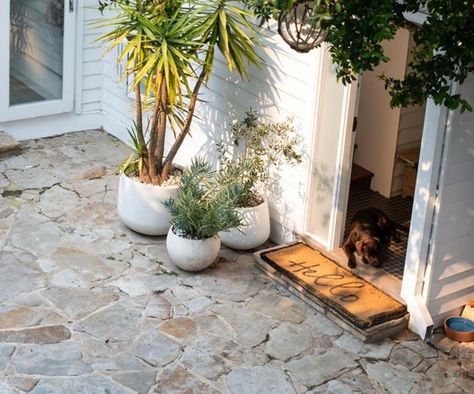 Old Beach House, Outdoor Pavers, Paving Ideas, Outdoor Paving, Crazy Paving, Mediterranean Style Home, Garden Paving, Hidden Potential, Coastal Gardens