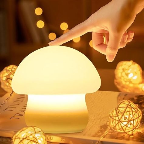 Mushroom Lamp,Rechargeable Mushroom Night Light,Multi-Color LED Nursery Night Light,Nursery Squishy Silicone Lamp for Bedroom,Dimmable Cute Lamps,Suitable for Bedrooms,Schools(With Remote Control） - Amazon.com Squishy Lamp, Silicone Lamp, Cute Lamps, Light Nursery, Nursery Night Light, Baby Night Light, Kids Night, Night Light Kids, Soft Cute