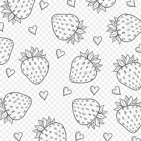 Small Strawberry Drawing, Strawberry Line Art, Drawing Summer, Strawberry Drawing, Fruit Drawing, Strawberry Png, Summer Drawings, Fruits Drawing, Drawing Png