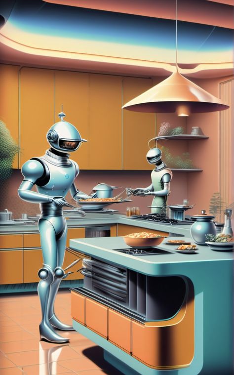 Retro Futurism Robots, Retro Futurism Robot, Minimalist Futuristic, Future Magazine, Vintage Futurism, Atomic Punk, Disney Minimalist, Atomic Retro, Futuristic Robot