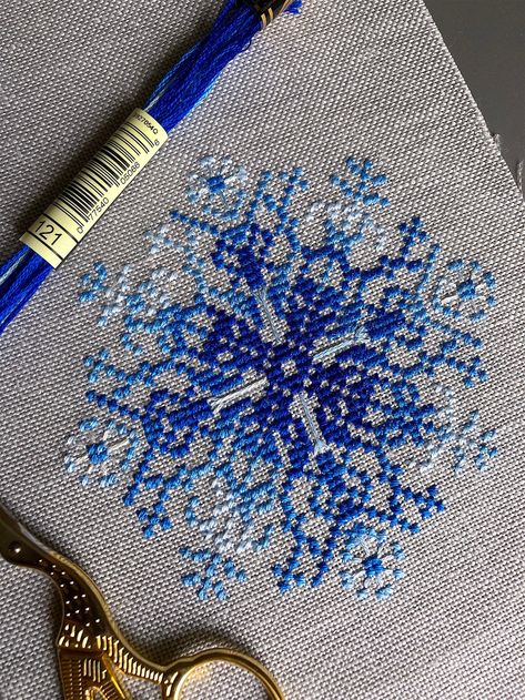 Lacy Snowflake Cross Stitch Pattern Christmas Snowflake | Etsy Healing Crafts, Christmas Ornament Cross Stitch, Snowflake Cross Stitch Pattern, Xmas Colors, Huck Towels, Snowflake Cross Stitch, Ornament Cross Stitch, Cross Stitch Pattern Christmas, Christmas Snowflakes Pattern