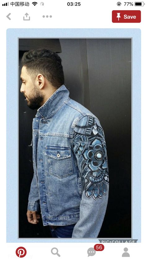 Diy Denim Jacket, Custom Denim Jacket, Hand Painted Denim Jacket, Diy Jeans, Denim Art, Painted Denim Jacket, Painted Jacket, Diy Jacket, Denim Ideas