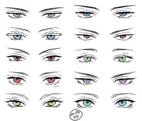 Anime Eye Drawing Tutorial, Male Character Design, Drawing Face Expressions, Manga Eyes, Romantic Couple Poses, 얼굴 드로잉, Eye Drawing Tutorials, Sitting Poses, Drawing Expressions