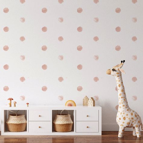 Urban Walls Watercolor Dots Wall Decal & Reviews | Wayfair Wall Paint Treatments, Pink Toddler Rooms, Mauve Walls, Really Cool Wallpapers, Watercolor Dots, Blush Walls, Polka Dot Wall Decals, Polka Dots Wallpaper, Polka Dot Walls