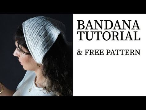 (6) How To Knit A Bandana: Step by Step Tutorial - YouTube Knitted Bandana Pattern, Knitted Bandana, Knit Bandana, Triangle Bandana, Bandana Pattern, Knitting Tutorials, Cottage Core Aesthetic, How To Knit, + Core + Aesthetic