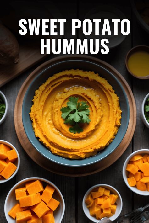 Easy Sweet Potato Hummus Recipe Humas Recipe, Roasting Sweet Potatoes, Sweet Potato Hummus Recipe, Spicy Sweet Potato Soup, Sweet Patato, Potato Hummus, Sweet Potato Hummus, Easy Sweet Potato, Sweet Potato Kale