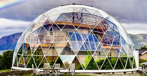 Bio dome home. Bio Dome, Geodesic Dome Tent, Dome Home, Dome Tent, Geodesic Dome, Eclectic Home, Glass Dome, Yurt, Glass Domes