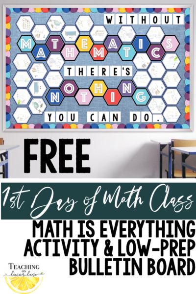 Member - Teaching | On Lemon Lane Interactive Math Bulletin Boards, School Activity Ideas, Math Decorations, First Day Of School Activity, Math Bulletin Boards, Elementary Math Classroom, Math Classroom Decorations, Classroom Planning, Grade 6 Math