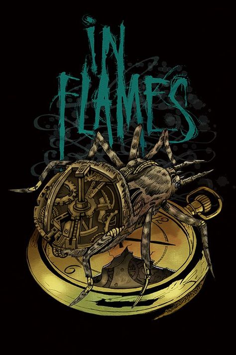 in Flames In Flames Band, Metal Tshirt, Metal Posters Art, Metal Heads, Bear Artwork, Funny Patches, Band Poster, Band Art, Metal Albums