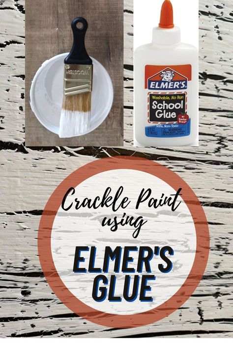 Crackle Paint With Elmers Glue Tutorials, Crackle Glass Diy, How To Crackle Paint With Glue, Crackle Paint Diy, Crackle Paint With Elmers Glue, Mod Podge On Wood, Crackle Paint, Homemade Paint, Diy Science Experiments