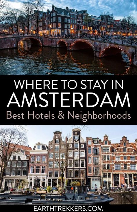 Where to stay in Amsterdam, Netherlands. Best hotels and neighborhoods for you budget. Best hostels, boutique hotels, houseboats, luxury, and mid-range hotels in Amsterdam. Visiting Amsterdam, Best Hotels In Amsterdam, Amsterdam Hotels, Hotels In Amsterdam, Amsterdam Itinerary, Amsterdam Travel Guide, Dam Square, Visit Amsterdam, Best Boutique Hotels