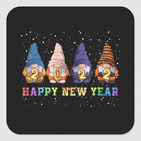 Gnome Wallpaper, Happy New Years Eve, Happy Stickers, Decorated Water Bottles, Christmas Gnome, Christmas Svg, New Years Eve, Svg Design, Happy New