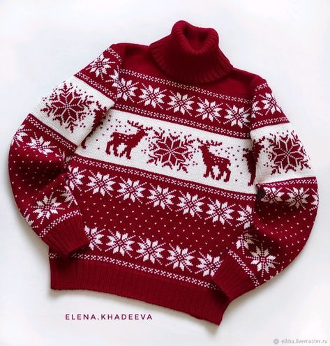 Christmas Sweaters Pattern, Christmas Knitting Sweater, Rat Sweater, Christmas Crochet Sweater, Double Sided Knitting, Christmas Sweaters Ideas, Cute Christmas Sweaters, Baby Christmas Sweater, Knit Christmas Sweater