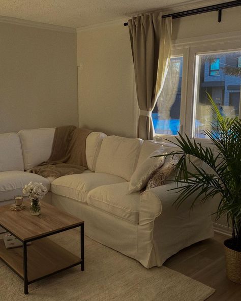 Ikea Uppland Sofa Living Room, Uppland Sofa Ikea, Uppland Sectional, Ikea Uppland, Couch White, Couch Black, Home Goals, White Couch, Ikea Couch