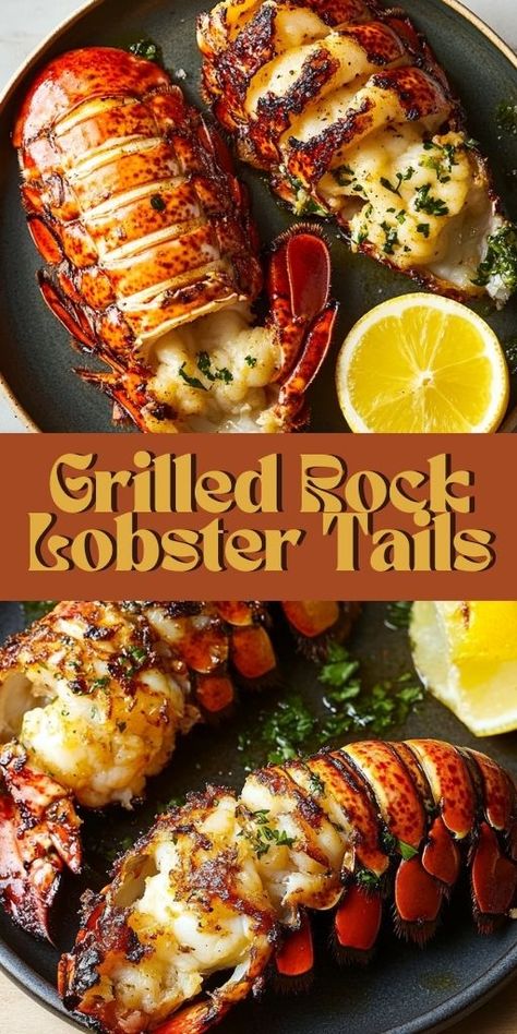 These Grilled Rock Lobster Tails are a show-stopping dish that’s both elegant and easy to make! 🦞🔥 Grilled to perfection with a buttery, lemon garlic marinade, these lobster tails are perfect for special occasions, or date nights. Serve with a side of grilled veggies or a fresh salad for a complete meal! 📌 Save this pin to enjoy perfectly grilled lobster tails for your next special dinner! #GrilledLobsterTails #SeafoodRecipes #GrillingIdeas #ElegantMeals #DateNightDinners #LobsterLovers Lemon Garlic Marinade, Best Lobster Tail Recipe, Lobster Tail Recipe, Grilled Lobster Tail, Garlic Marinade, Lobster Recipes Tail, Rock Lobster, Grilled Lobster, Fresh Lobster