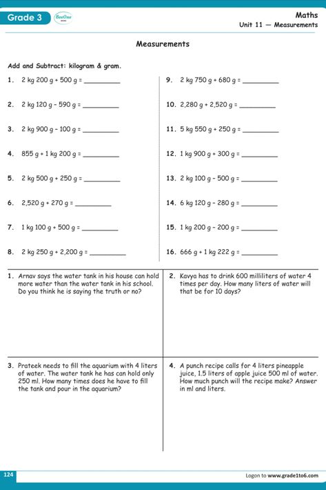 #mathsworksheet #englishworksheets #cbse #ncert Class 4 Maths, Class 3 Maths, Measurement Worksheets, Worksheets For Grade 3, 3rd Grade Math Worksheets, Math Measurement, Adding And Subtracting, Math Worksheet, 3rd Grade Math