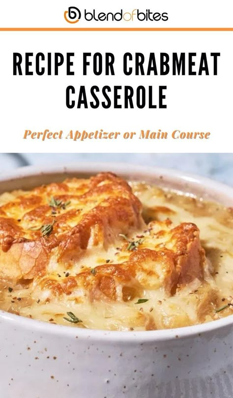 This crab casserole is a rich and comforting dish that can be served as a cold appetizer or as a main dish alongside a side salad. The creamy and cheesy texture of the dish makes it an ideal comfort food that requires minimal preparing time and no advanced cooking skills. Crab Main Dish Recipes, Crab And Scallop Recipes, Recipes With Snow Crab Meat, Crabmeat Casserole Recipes, Crab Dishes Dinners, Crab Casserole Recipes Simple, Imitated Crab Recipes Dinner, Canned Crab Meat Recipes Easy, Leftover Crab Meat Recipe