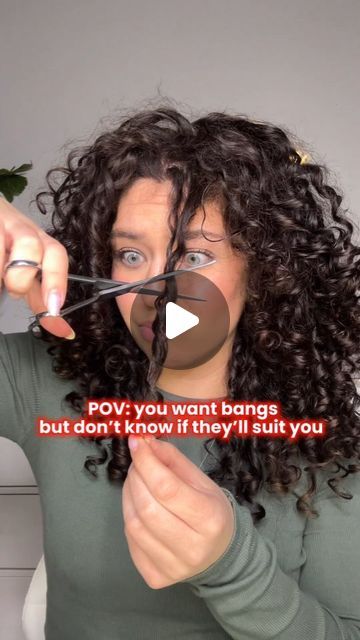 50K views · 2.7K likes | 𝐿𝑜𝓃𝑔 𝒸𝓊𝓇𝓁𝓎 𝒽𝒶𝒾𝓇 💜 on Instagram: "Don't cut your bangs.... you better do that 😍😍 @sophiemariecurly  . . . . . . #longcurls #rapunzelcacheada #longcurlyhair #cachoslongos #curlsgoals #curlyhairgoals #longhairgoals #longhairlover #bighairgoals #bigcurls #bigcurlyhair #definedcurls #curlyhairdontcare #respectmyhair #rizosperfectos #cheveuxboucles #curlscurlscurls" Fringe Bangs With Curly Hair, Best Bangs For Curly Hair, Curly Hair Frame Face, Curly Bangs Side Part, How To Cut Your Own Bangs Curly Hair, 2c Curly Hair Bangs, Curly Hair Cuts With Layers And Curtain Bangs Long, How To Cut Curtain Bangs Curly Hair, Curly Hair With Bangs Updo