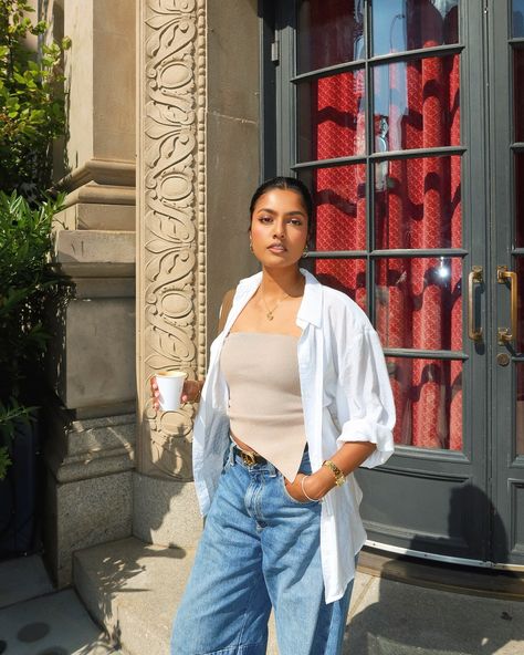 nyc girl for the day :) (outfit linked in my @shop.ltk) #outfitoftheday #outfitinspiration #outfitinspo Brown Skin Outfits, Nyc Girl, Brown Girl, Day Outfit, Outfits Fashion, New Tops, Summer Outfits Women, Summer Looks, Tube Top