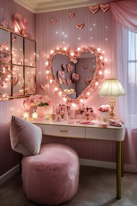 Glamour Room, Ideas Dressing Room, Dressing Room Ideas, Luxury Room Bedroom, Pink Bedroom Decor, Dream Apartment Decor, Cute Bedroom Ideas, Pink Glam, Annual Sale