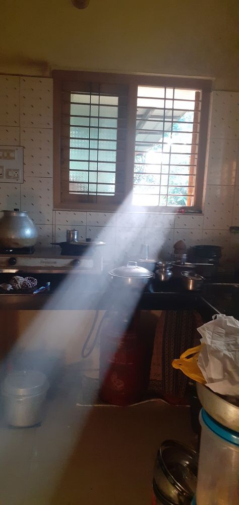 Morning sunlight through window to the kitchen/middle class kitchen views Sunlight Through Window, Middle Class Kitchen, Window Sunlight, Views Aesthetic, Morning Sunlight, Kitchen Views, Middle Class, Home Pictures, Home Jobs