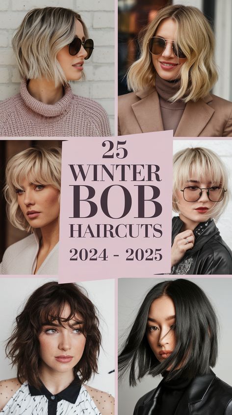 25 Trendy Winter Bob Haircuts for 2024-2025 You’ll Love - Fall Update 2024 Blonde Bob Hairstyles 2024, Fall 2024 Bob Haircut, Bob Shoulder Length, Short Hair Styles 2024 For Women, Fall Bobs 2024, Lived In Bob Hair, Bobs For 2024, Bob Trend 2024, 2024 Shoulder Length Haircuts