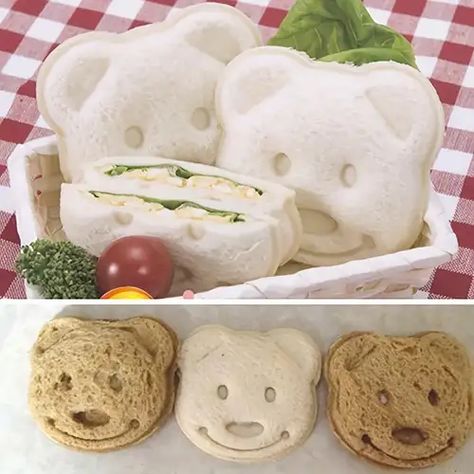 Bear Sandwich, Diy Breakfast, Snack Prep, Bread Mold, Fun Lunch, Cute Baking, Baking Pastry, Baking With Kids, Baking And Pastry