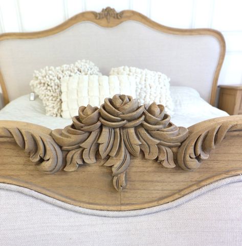 French Style Headboards, French Style Bedroom Furniture, Hot Wheels Room, French Style Home, French Headboard, French Style Bed, Shabby Chic Bedroom Furniture, Chic Natural, French Bed