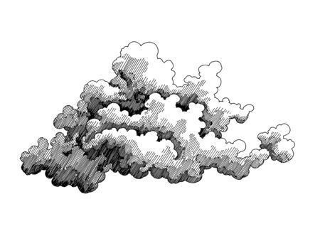 Ink Clouds Drawings, Pen Cloud Drawing, Ink Drawing Clouds, Clouds Pen Drawing, Pen Illustration Art Ink Drawings, Cloud Ink Drawing, Pen And Ink Clouds, Cloud Illustration Drawing, Storm Cloud Drawing