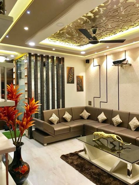 India Home Decor, House Interior Design Styles, Wall Decoration Ideas, Sofa Inspiration, Small House Design Exterior, Interior Design Your Home, Indian Home Design, Hall Interior Design, Hall Interior