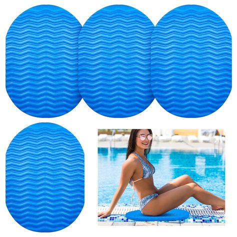 PRICES MAY VARY. Package Content: you will receive 4 pieces of blue poolside accessories in the package, each pool seat measure 20.5 x 15 x 0.8 inches, adding more fresh to your hot summer; Enough quantity can fully cover your daily use, replace and share demands Use with Confidence: these poolside seat mats are waterproof, suitable for outdoor use; They are made of vinyl coated foam, firm and stable, without a pungent smell, providing you with a soft and comfortable feel Ideal for Poolside Loun Pool Furniture Ideas, Pool Area Decorating Ideas, Poolside Accessories, Pool Float Storage, Survival List, Pool Mat, Poolside Decor, Pool Furniture, Sport Earbuds