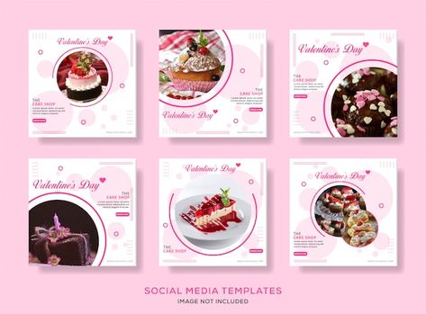 Cullinary valentine's day post template ... | Premium Vector #Freepik #vector #food-layout #food-instagram #instagram-promo #promo-post Valentines Day Post, Instagram Grid Design, Instagram Feed Layout, Pin Template, Food Banner, Instagram Template Design, Instagram Grid, Food Graphic Design, Food Poster Design