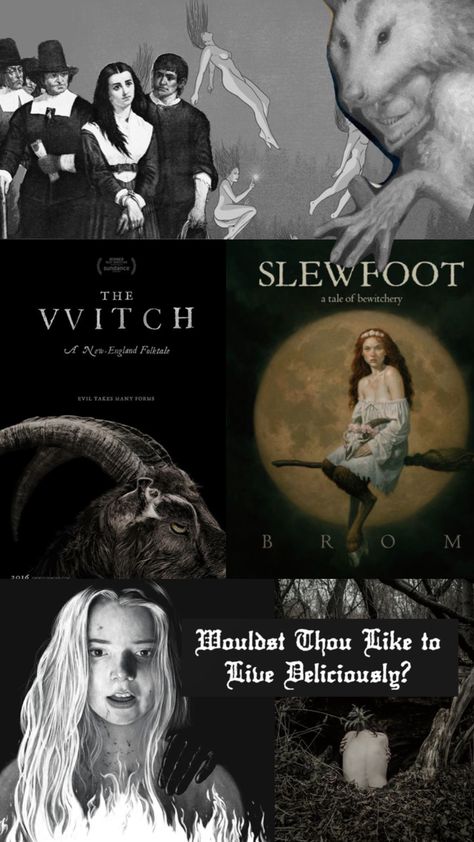 If you liked The VVitch, try Slewfoot Slewfoot Book, Slewfoot Book Aesthetic, The Vvitch Tattoo, The Vvitch Aesthetic, Folk Horror Aesthetic, Gothic Academia, Witchcraft Movie, The Vvitch, New Movies To Watch