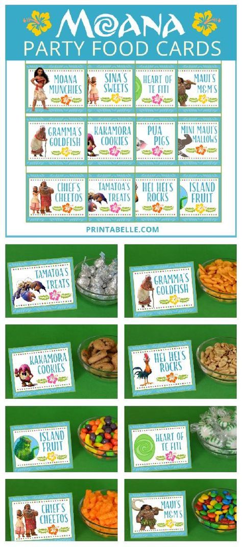 #Moana Party Food Cards (and Free Snack Bar Sign) – Birthday Party Free Printables & Games Moana Party Food, Snack Bar Sign, Princess Party Games, Moana Birthday Party Theme, Moana Theme Birthday, 4de Verjaardag, Moana Bebe, Moana Theme, Moana Themed Party