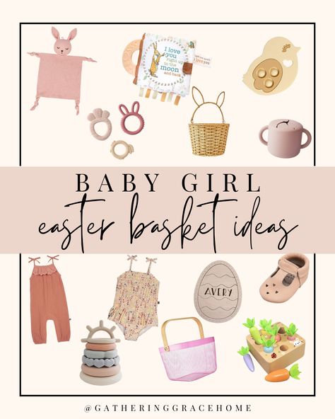 Baby Girl Easter Basket, Theme Baskets, Baby Easter Basket, Easter Photoshoot, Girls Easter Basket, Easter Basket Ideas, Easter Morning, Easter Story