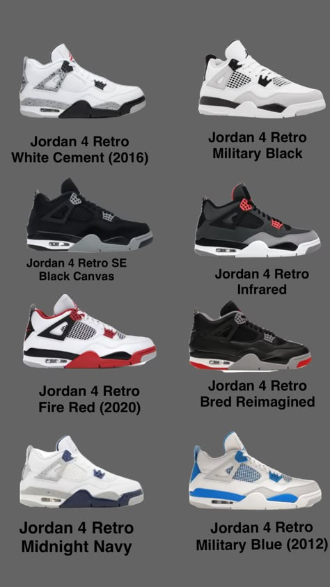 #nike #jordan4 #jordans #shoes #wishlist #fashion History Of Air Jordans, Types Of Jordans Shoes Names, All Jordan Shoes List, Cute Jordans, Nike Shoes Women Fashion, Shoes Wishlist, Shoes Names, Shoes For School