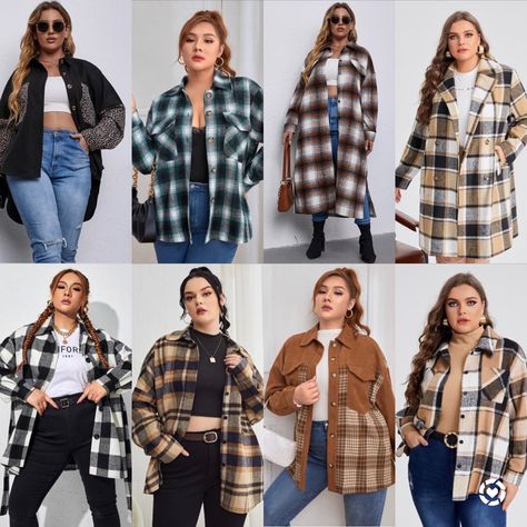 Plus Size Flannel Shirt Outfits, Plus Size Flannel Outfits, Flannel Jacket Outfit, Outfits Europa, Checked Shirt Outfit, Flannel Shirt Outfit, Clothes Photography, Winter Outfits Snow, Fashion Work Outfit